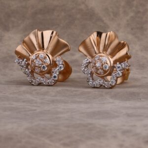 18KT Rose Gold CZ Women's Exclusive Hallmark Earring RE223