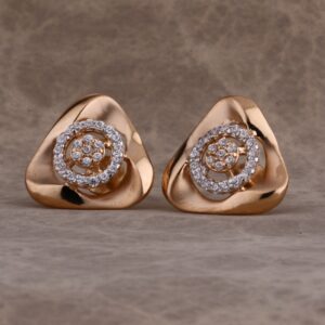 18CT Rose Gold Ladies Earring RE219