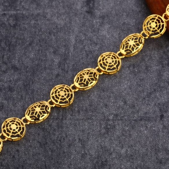 916 Gold Ladies Plain Stylish Bracelet LPBR74 - Image 2