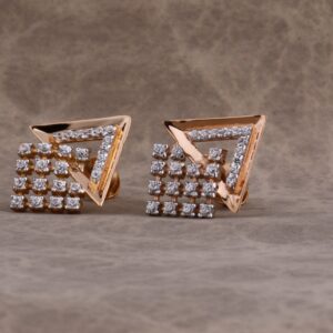 18CT Rose Gold Designer Ladies Earring RE217
