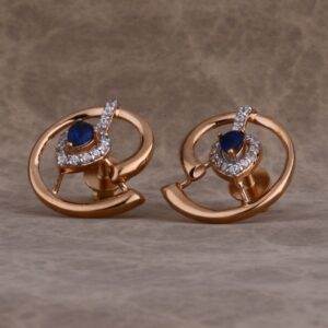 18CT Rose Gold Fancy Ladies Earring RE214