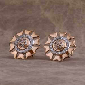 18CT Rose Gold Gorgeous Ladies Earring RE213
