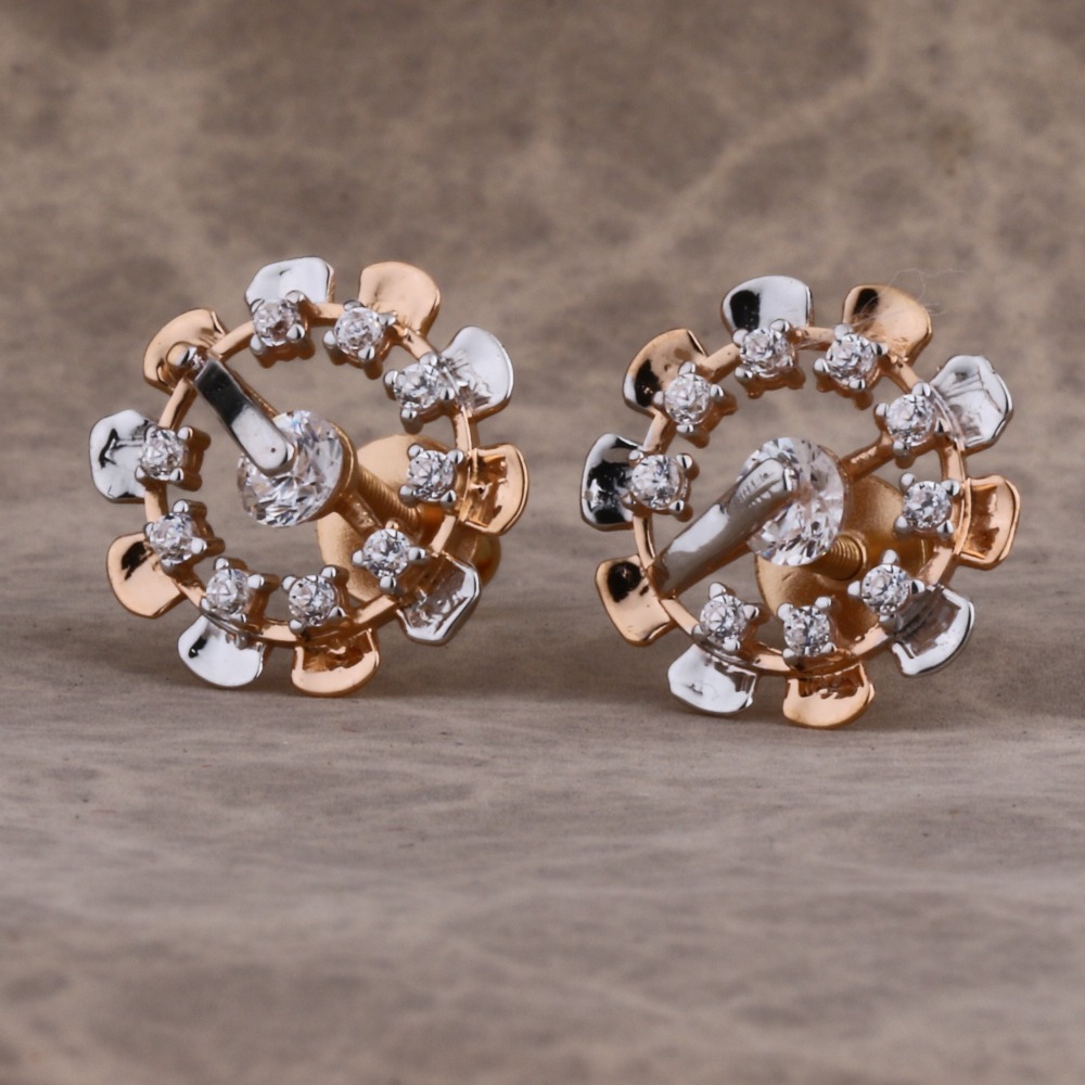 750 Rose Gold Delicate Ladies Earring RE209
