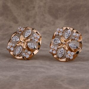 750 Rose Gold Ladies Earring RE206