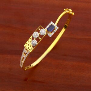 750 Gold CZ Ladies Fancy Kada Bracelet LKB116