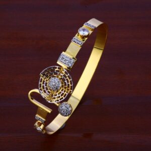 750 Gold CZ Ladies Designer Kada Bracelet LKB113