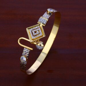 18ct cz women's stylish hallmark  kada bracelet lkb111