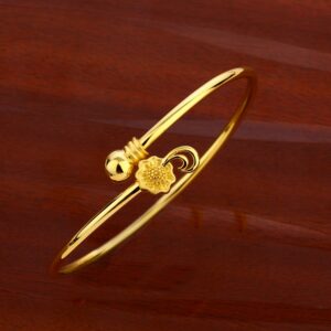 18CT CZ Women's Delicate Hallmark  Kada Bracelet LKB181