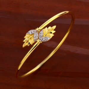 18CT CZ Women's Designer Hallmark  Kada Bracelet LKB180