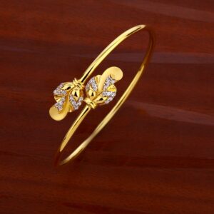 18ct cz women's classic hallmark  kada bracelet lkb179