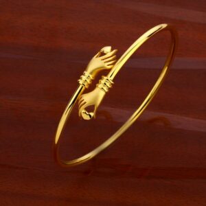 18CT CZ Women's Hallmark  Kada Bracelet LKB178