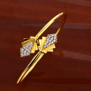 18CT CZ Ladies Fancy Kada Bracelet LKB175