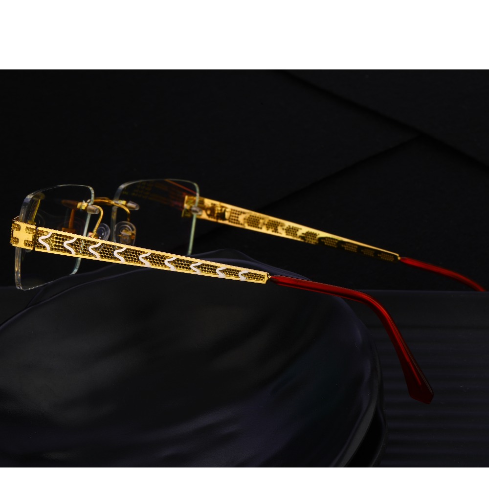 18KT Gold CZ Mens Designer Spectacle S28 - Image 2