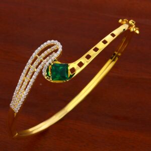 18KT Women's CZ  Gorgeous Gold Kada Bracelet LKB166