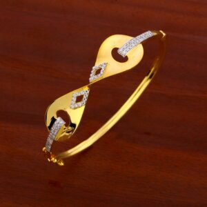 18KT Women's CZ  Exclusive Gold Kada Bracelet LKB164