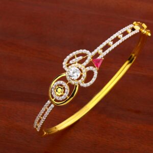18KT Ladies Gold Stylish Hallmark Kada Bracelet LKB159