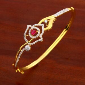 18KT Ladies Gold Delicate Hallmark Kada Bracelet LKB155