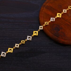 916 Gold Ladies CZ Exclusive Bracelet LB373
