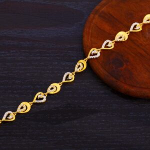 22KT Gold Ladies CZ Exclusive Bracelet LB352
