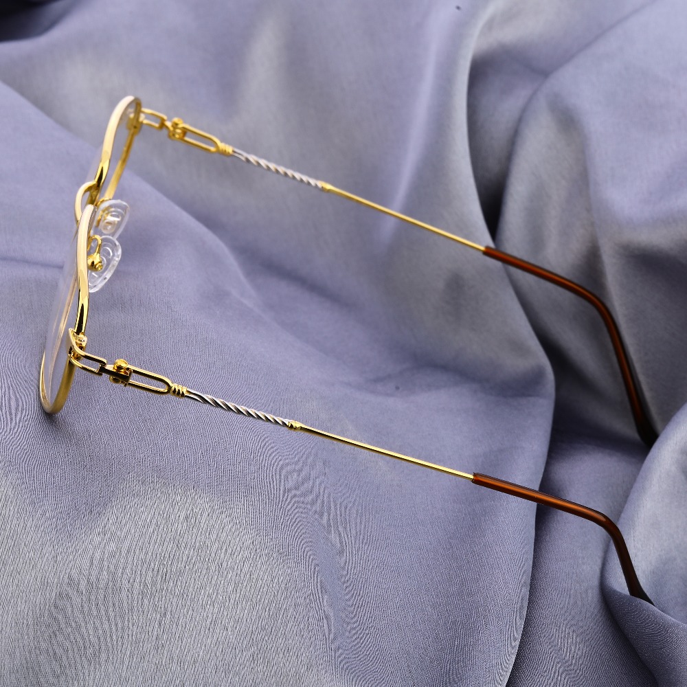 18kt gold delicate hallmark mens spectacle s56 - Image 2