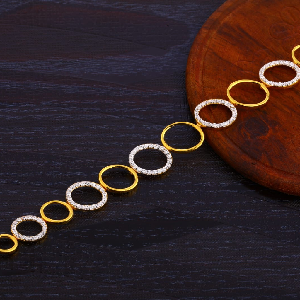 22KT Gold Ladies CZ Delicate Bracelet LB353