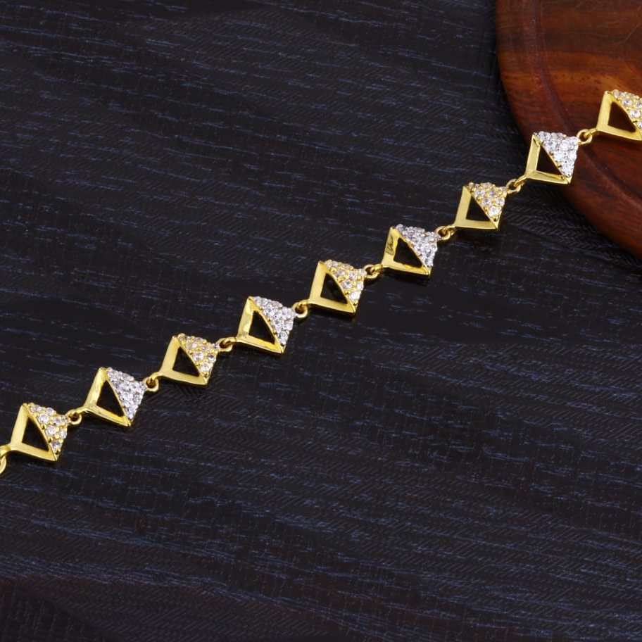 916 Gold Ladies CZ Gorgeous Bracelet LB448