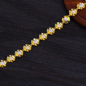 916 Gold Ladies CZ Bracelet LB454