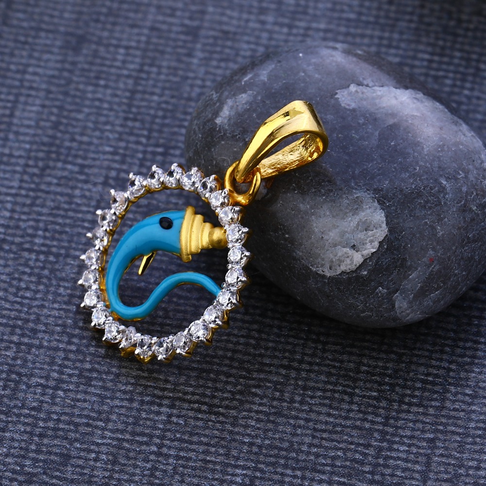22KT CZ Gold Hallmark God Pendant GP123