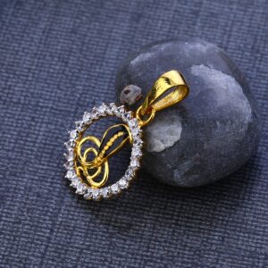 22KT CZ Gold Gorgeous God Pendant GP121