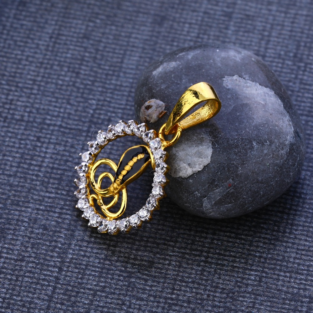 22KT CZ Gold Gorgeous God Pendant GP121