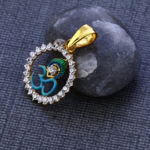 22KT CZ Gold Fancy God Pendant GP120