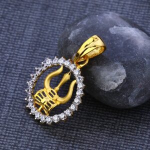 22KT CZ Gold Delicate God Pendant GP118