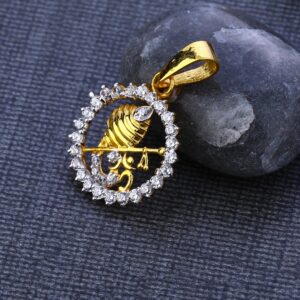 22KT CZ Gold Classic God Pendant GP116