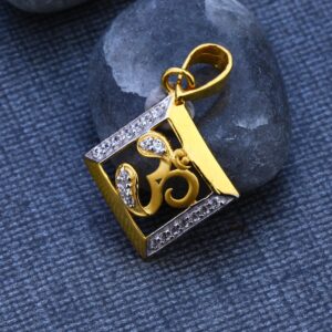 916 CZ Gold Hallmark Exclusive God Pendant GP111