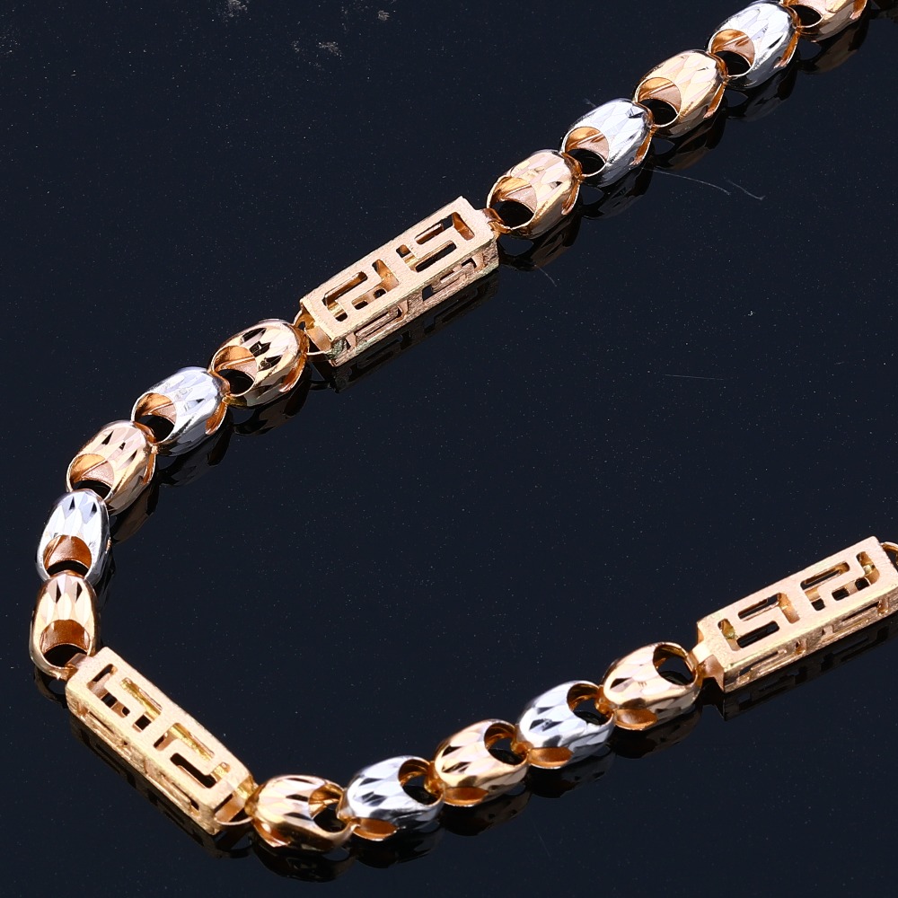 18KT Rose Gold Delicate Men's Chain RMC102 - Image 2