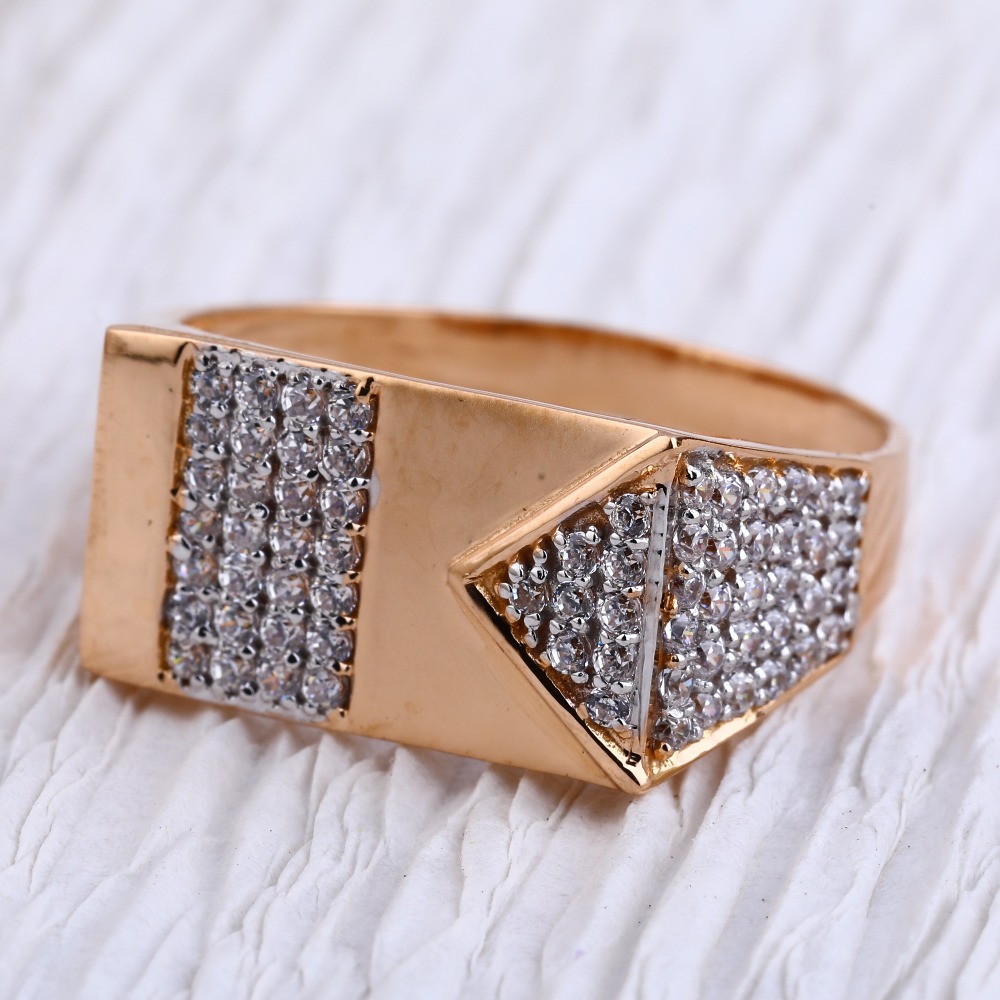 750 Rose Gold Stylish Mens Ring RMR82