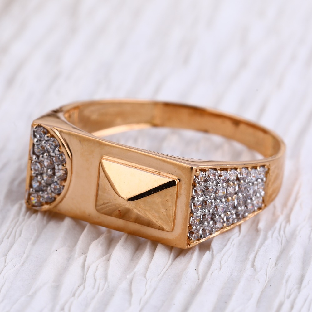 750 Rose Gold Delicate Mens Ring RMR78