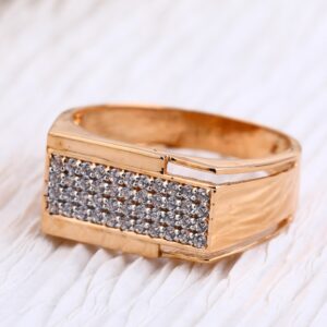 750 Rose Gold Mens Ring RMR75