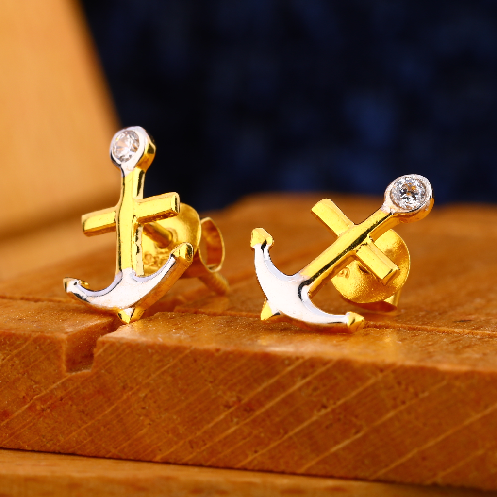916 gold mens delicate earrings me 20