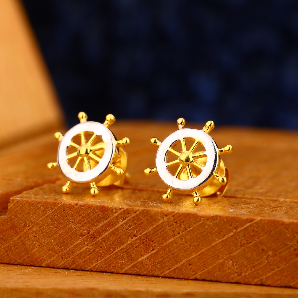 916 gold mens fancy earrings me 23
