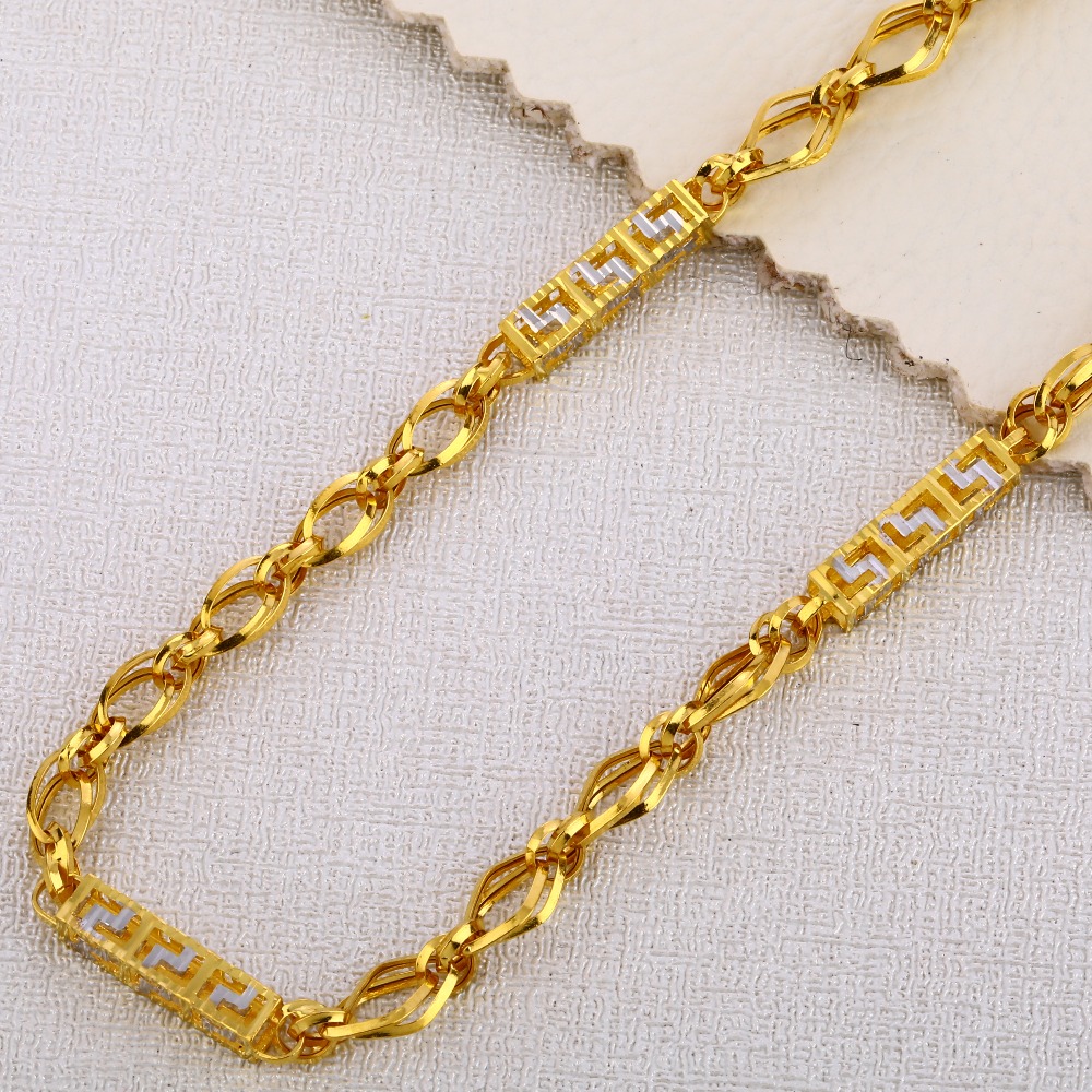 22CT Gold Hallmark Gorgeous Men's Choco Chain MCH318 - Image 2