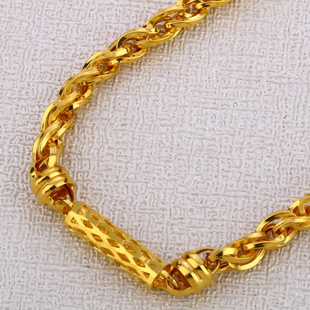 22CT Gold Hallmark Delicate Men's Choco Chain MCH315 - Image 2
