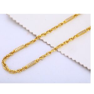 22KT Gold Plain Gorgeous Men's Choco Chain MCH311