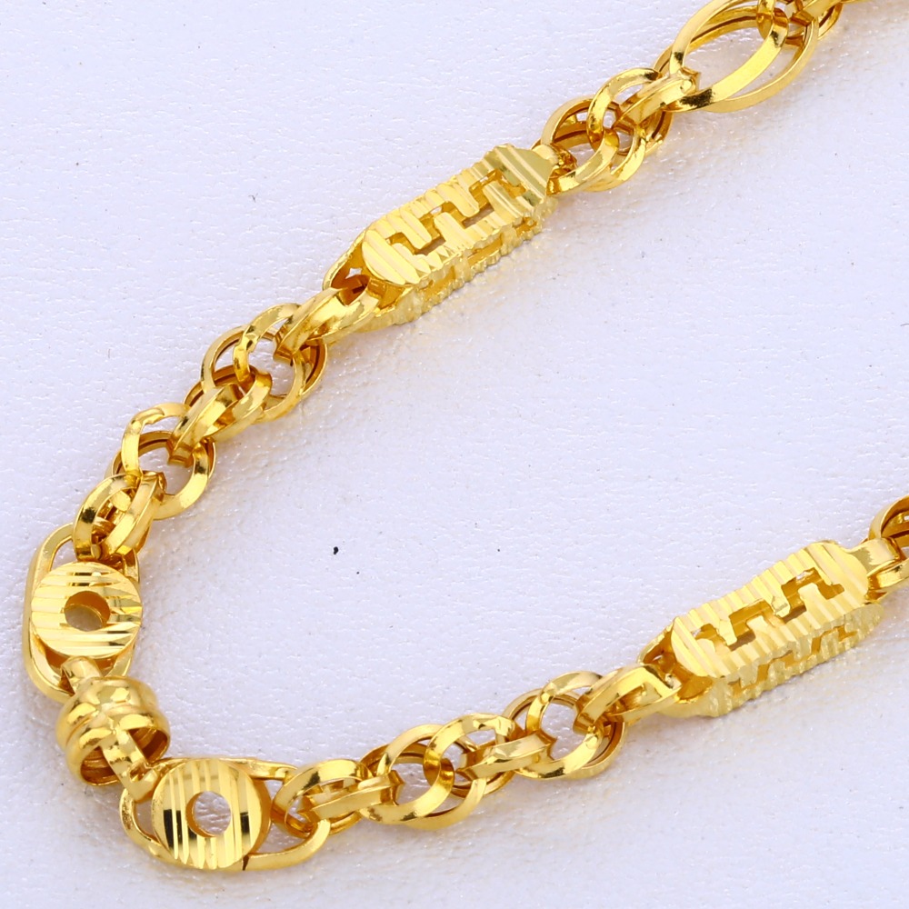 22KT gold plain Exclusive men's choco chain mCH309 - Image 2