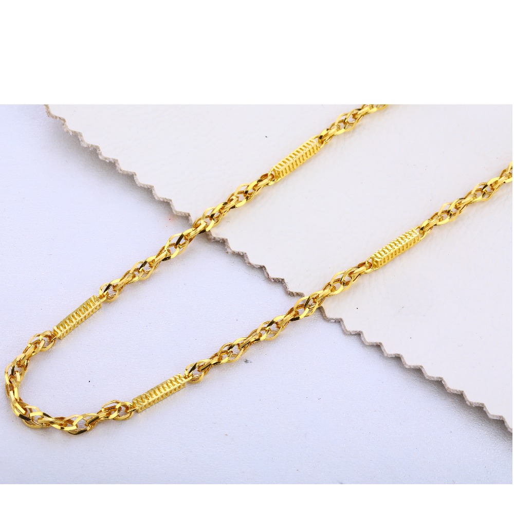 22KT Gold Plain Classic Men's Choco Chain MCH306