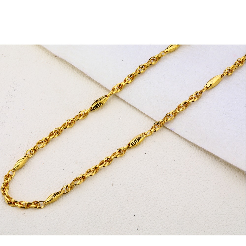 22KT Gold Hallmark Fancy Men's Choco Chain MCH282