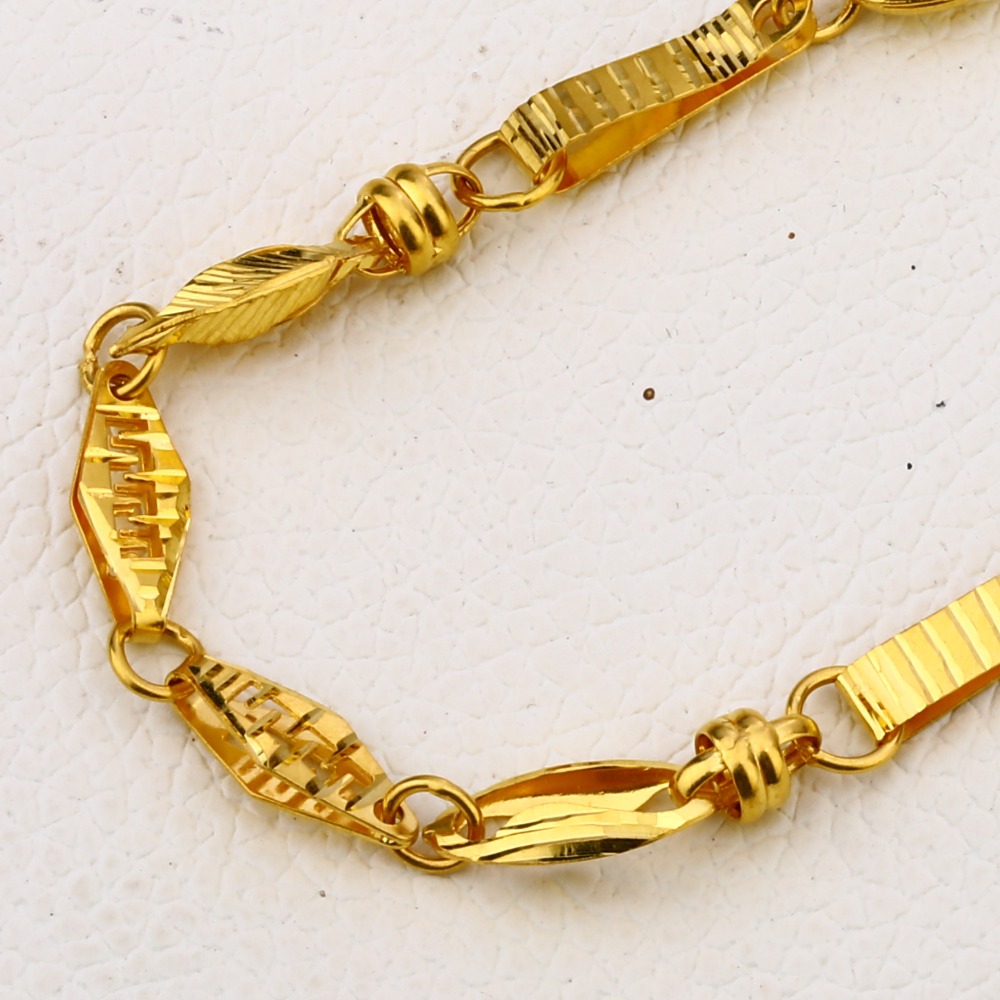 22KT Gold Hallmark Designer Men's Choco Chain MCH279 - Image 2