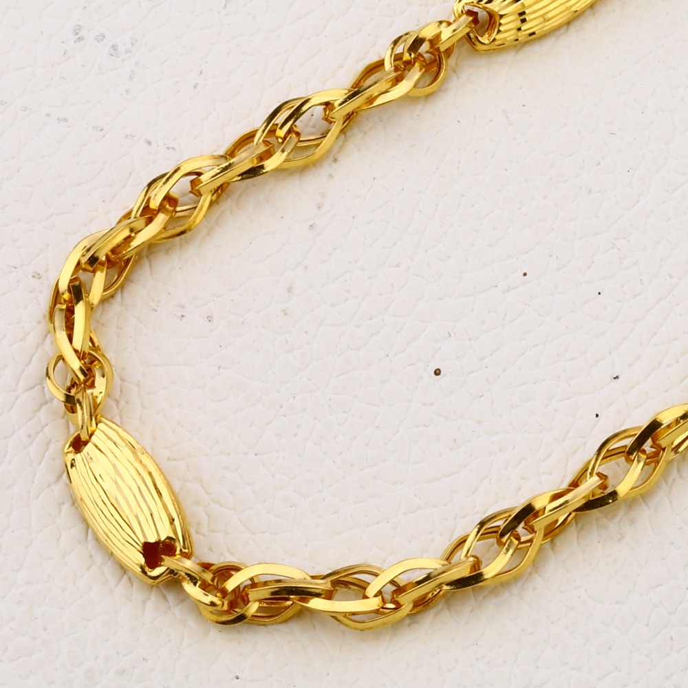 22KT Gold Hallmark Men's Choco Chain MCH278 - Image 2