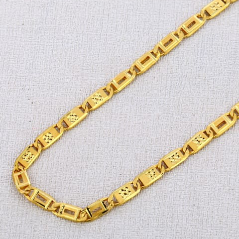 916 Gold Mens Gorgeous Choco Chain MCH579 - Image 2