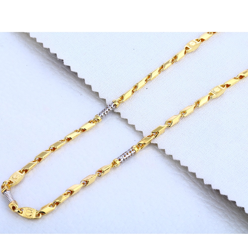 22CT Gold Mens Plain Fancy  Choco Chain MCH303